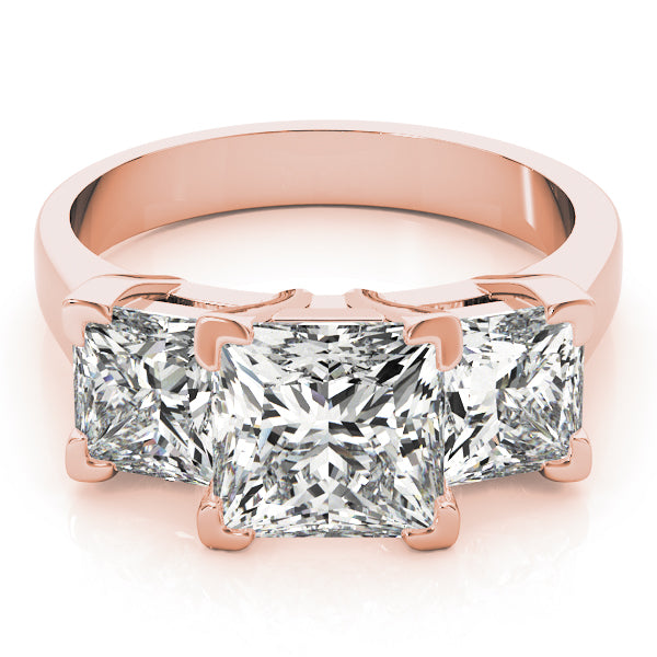 3 Stone Princess Engagement Ring (82942)