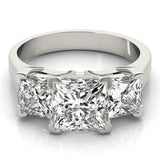 3 Stone Princess Engagement Ring (82942)