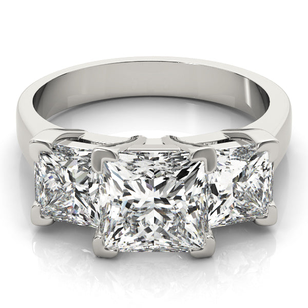 3 Stone Princess Engagement Ring (82942)