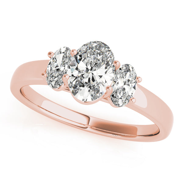 3 Stone Oval Engagement Ring (82943)
