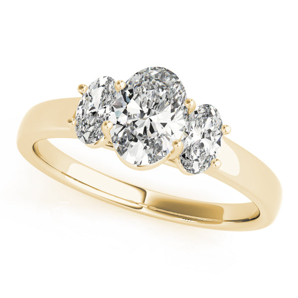 3 Stone Oval Engagement Ring (82943)