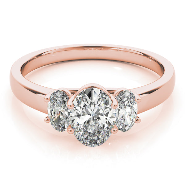 3 Stone Oval Engagement Ring (82943)