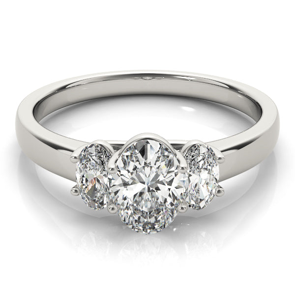 3 Stone Oval Engagement Ring (82943)