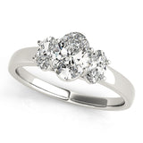 3 Stone Oval Engagement Ring (82943)