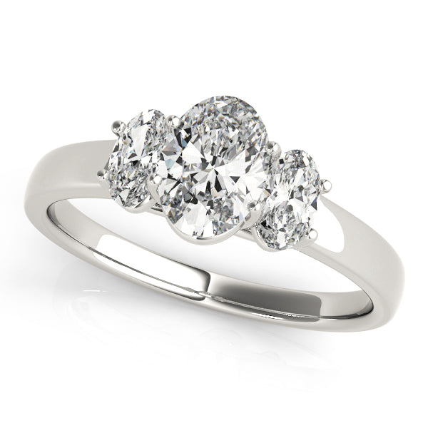 3 Stone Oval Engagement Ring (82943)