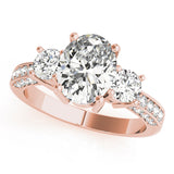 3 Stone Oval Engagement Ring (82944)
