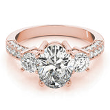 3 Stone Oval Engagement Ring (82944)