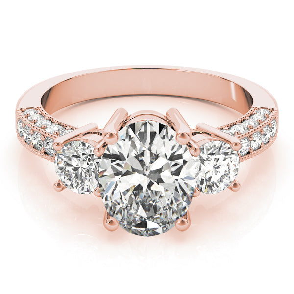 3 Stone Oval Engagement Ring (82944)