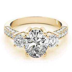 3 Stone Oval Engagement Ring (82944)