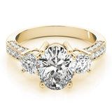 3 Stone Oval Engagement Ring (82944)