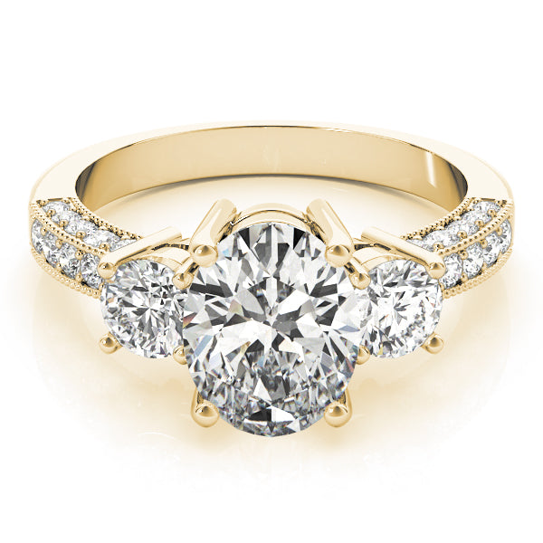 3 Stone Oval Engagement Ring (82944)