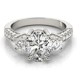 3 Stone Oval Engagement Ring (82944)