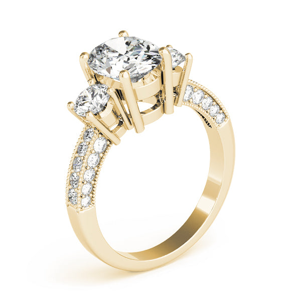 3 Stone Oval Engagement Ring (82944)
