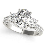 3 Stone Oval Engagement Ring (82944)