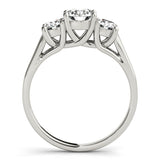 Three-Stone Engagement Ring (Round Center) - alt view