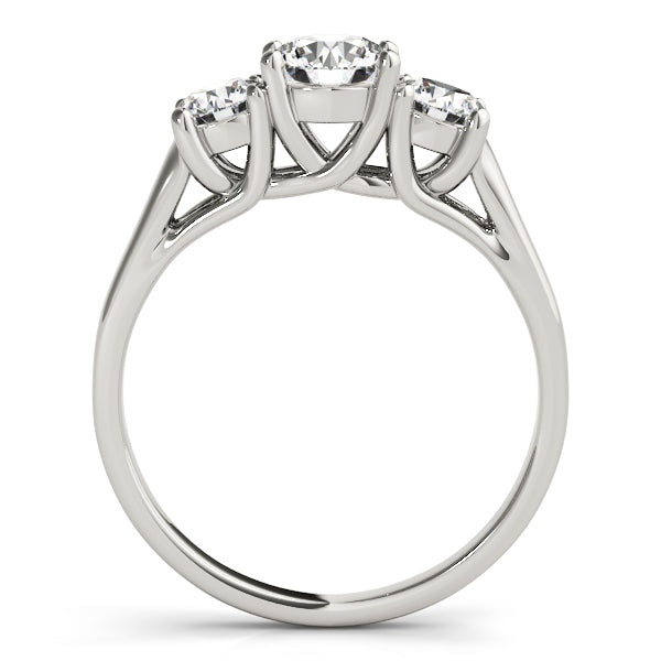 Three-Stone Engagement Ring (Round Center) - alt view