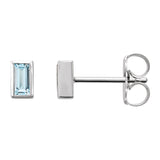 7 ct tw Round Lab Grown Diamond Bezel Stud Earrings in 14K White ...