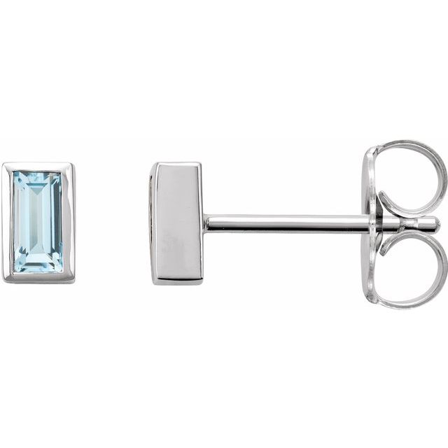 The Harlow — Bezel Stud Earrings - Rose