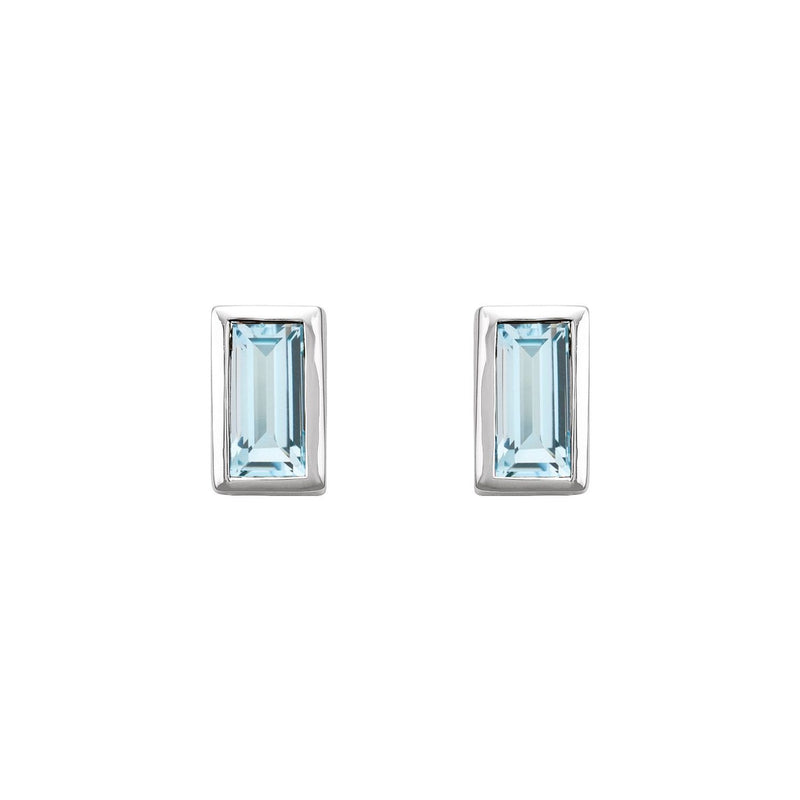 7 ct tw Round Lab Grown Diamond Bezel Stud Earrings in 14K White ... - view 2