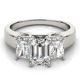 3 Stone Oval Engagement Ring (83232)