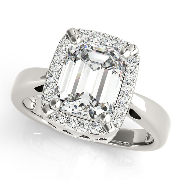 Emerald Color Rings Engagement Ring