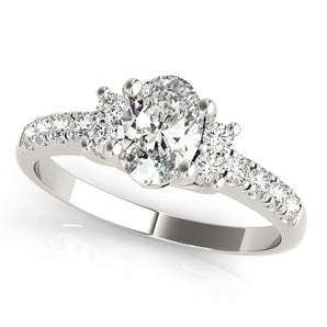 Oval Color Rings Engagement Ring