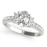 Oval Color Rings Engagement Ring
