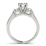 Three-Stone Engagement Ring (Round Center) - alt view