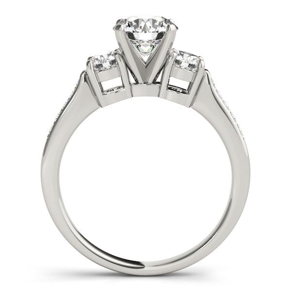 Three-Stone Engagement Ring (Round Center) - alt view