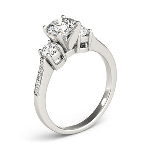 Three-Stone Engagement Ring (Round Center) - alt view