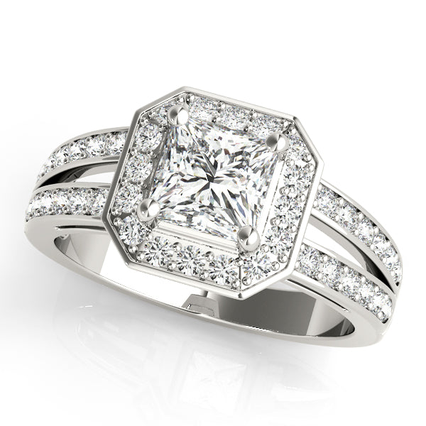 Square Color Rings Princess Cushion Engagement Ring