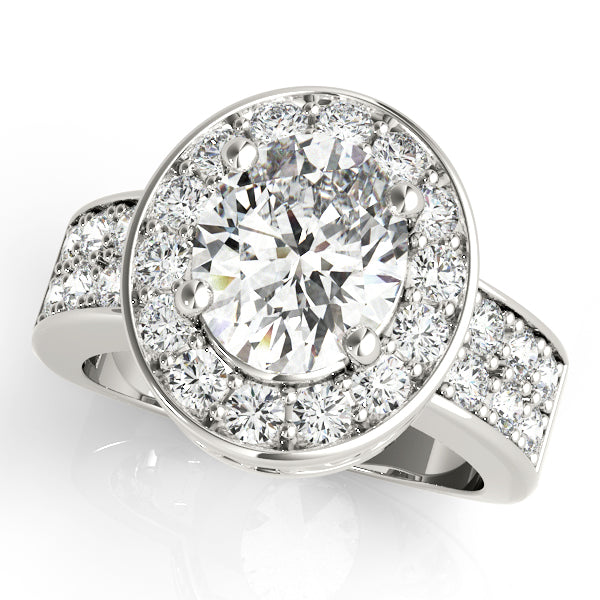 Oval Color Rings Engagement Ring