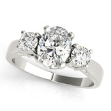 Oval Color Rings Engagement Ring