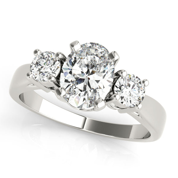 Oval Color Rings Engagement Ring