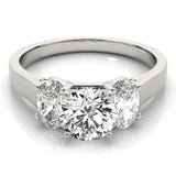 Three-Stone Engagement Ring (Oval Center) - alt view