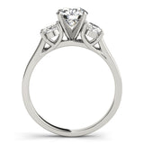 Three-Stone Engagement Ring (Oval Center) - alt view