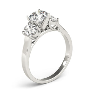 Three-Stone Engagement Ring (Oval Center) - alt view