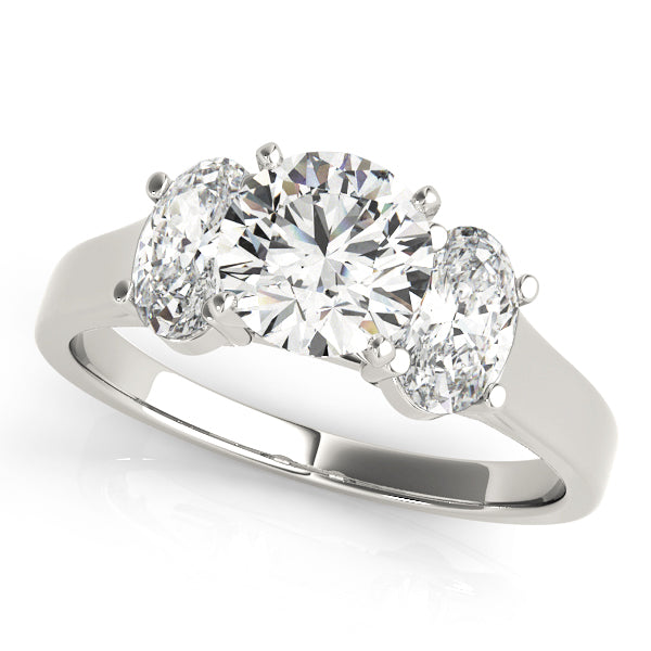 3 Stone Oval Engagement Ring (83439)