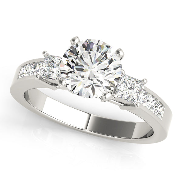 3 Stone Princess Engagement Ring (83464)