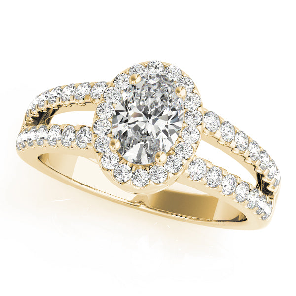 Halo Oval Engagement Ring (83492)