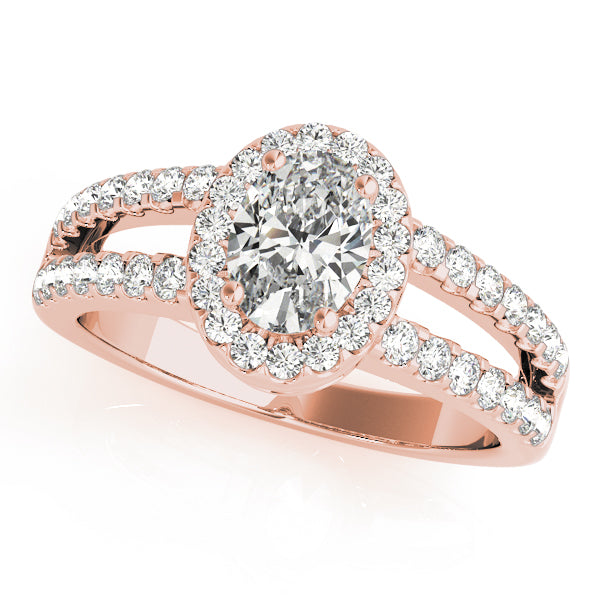 Halo Oval Engagement Ring (83492)