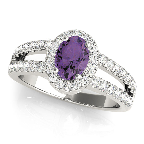 Halo Oval Engagement Ring (83492)