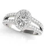 Halo Oval Engagement Ring (83492)