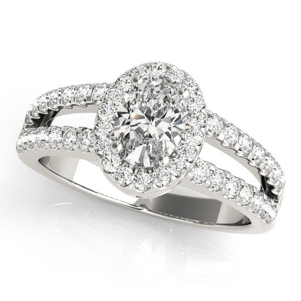 Halo Oval Engagement Ring (83492)