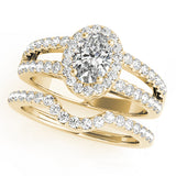 Halo Oval Engagement Ring (83492)