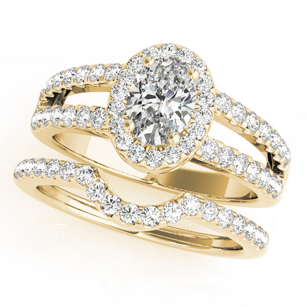 Halo Oval Engagement Ring (83492)