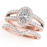 Halo Oval Engagement Ring (83492)
