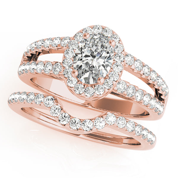 Halo Oval Engagement Ring (83492)