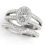 Halo Oval Engagement Ring (83492)
