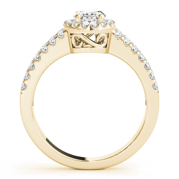 Halo Oval Engagement Ring (83492)
